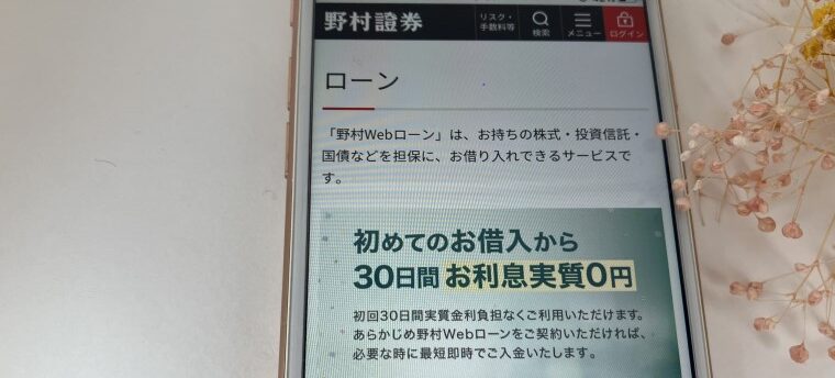 野村證券-野村Webローン