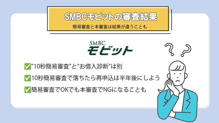 SMBCモビットの10秒簡易審査に落ちたらどうなる？